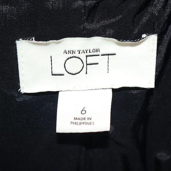 Loft Black Long Sleeve Blazer Women's Size 6 - Picture 6 of 8